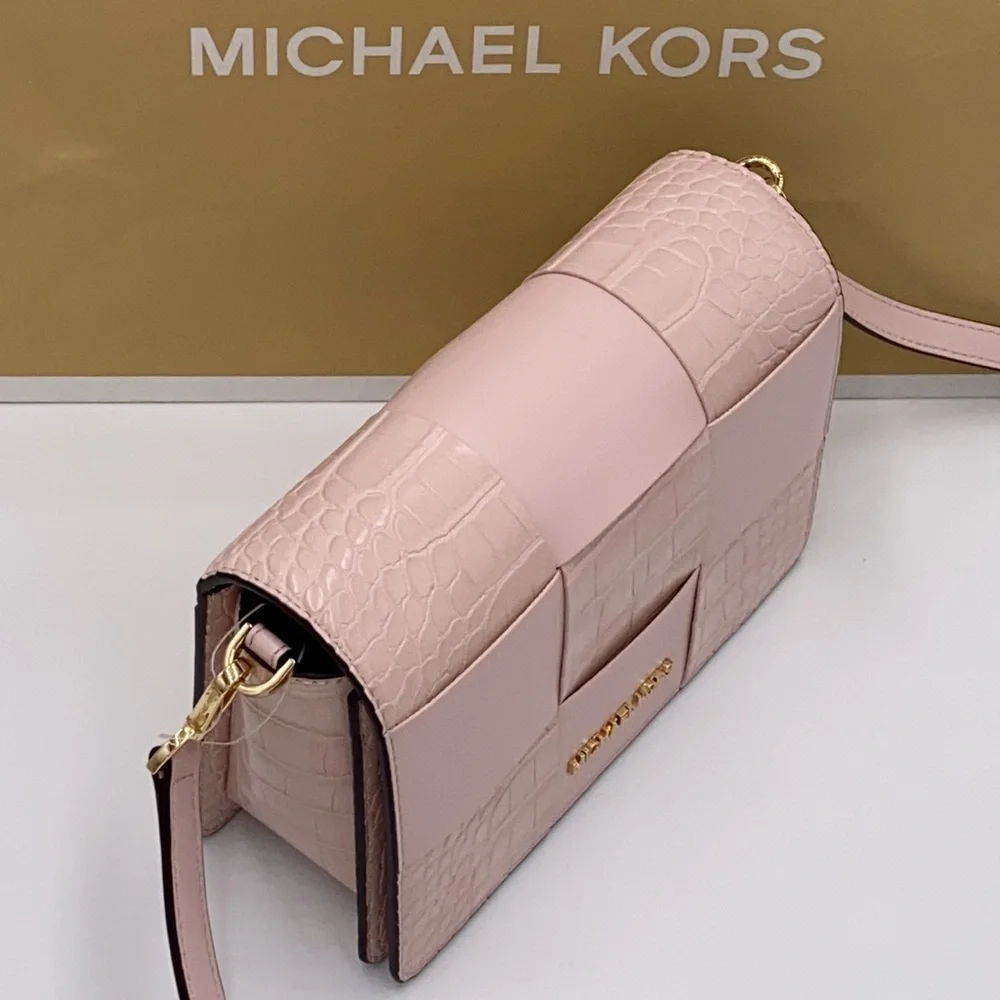 MICHAEL KORS MERCER SM CLUTCH XBODY POWDER BLUSH